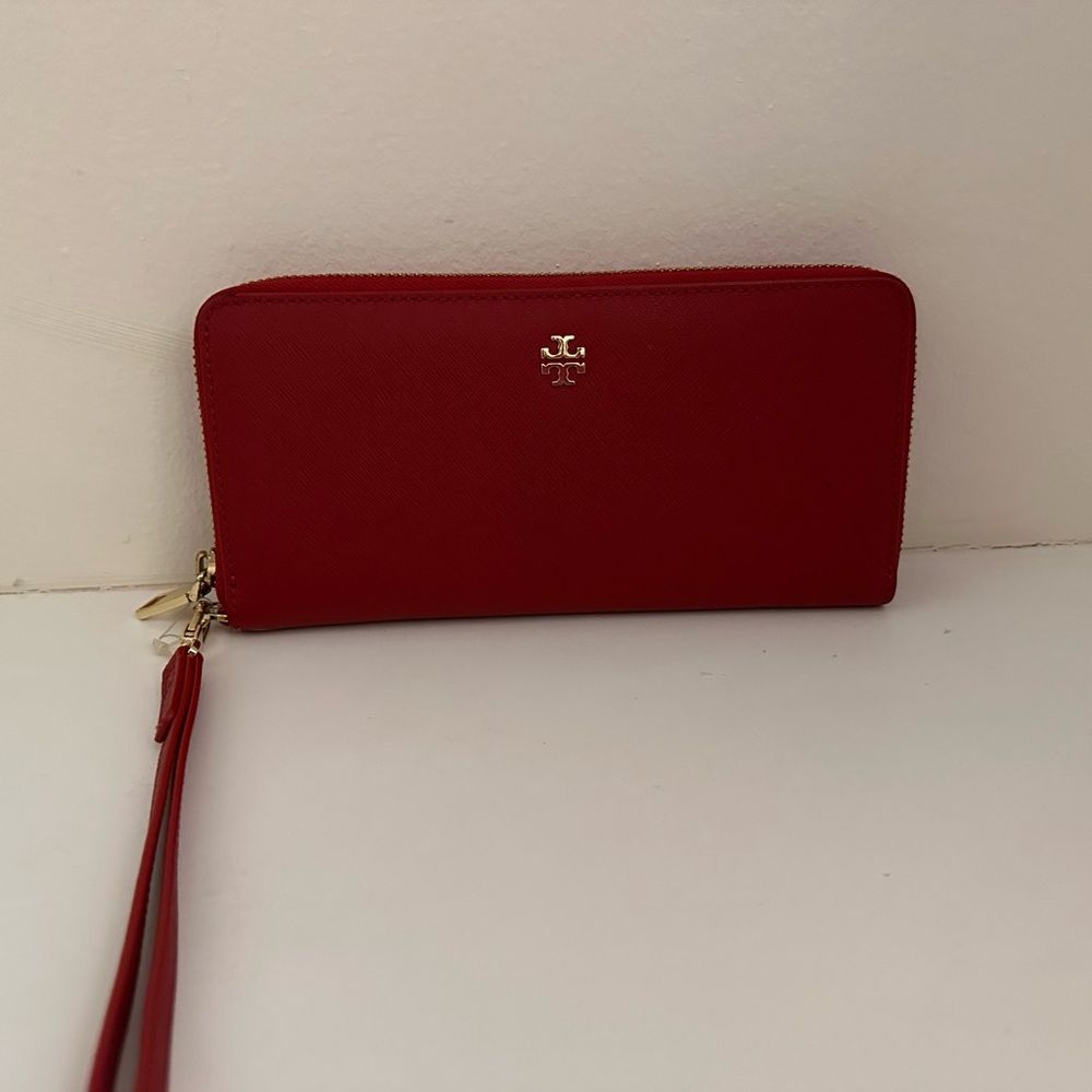 Tory Burch Red Wristlet Wallet